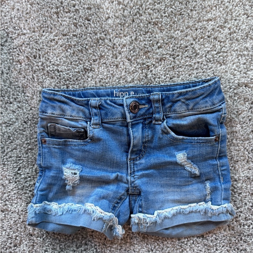 Hippie Girl Distressed Denim Shorts Jean shortsβ Size 4 - Picture 3 of 9